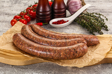 Raw beef and lamb sausages © Andrei Starostin