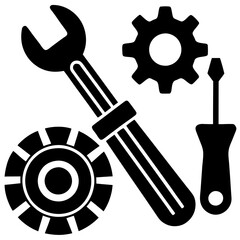 Vector Illustration of Tools for Maintenance and Repair
