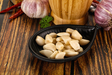 Tasty aroma marinated garlic cloves