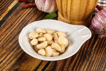 Tasty aroma marinated garlic cloves
