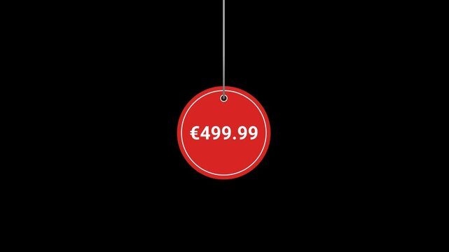 499.99 Euro Price tag Animated
