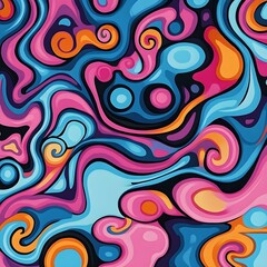 Fototapeta premium abstract pattern with circles, Joyful and optimistic floral pattern