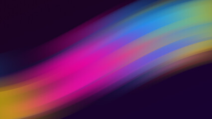 Abstract multicolor gradient streak featuring pink, yellow, blue, and purple hues glowing vibrantly against a dark background. Dynamic, sleek design ideal for modern and creative visuals