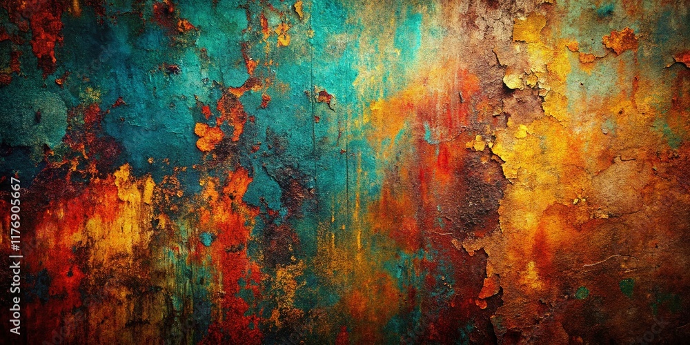 Poster grunge texture background with right-side copy space for design layouts