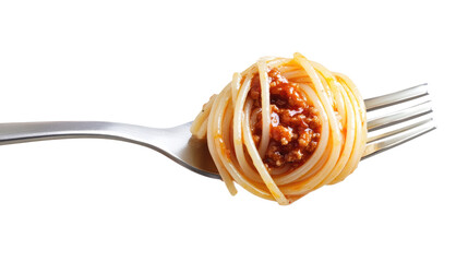 Spaghetti Bolognese on a Fork 