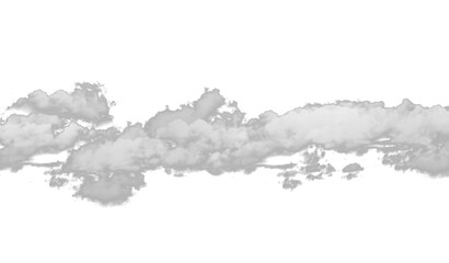 Obraz premium Fluffy clouds realistic cutout on transparent background.