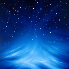 Fototapeta premium A serene night sky filled with bright stars against a deep blue backdrop, invoking feelings of tranquility and wonder.