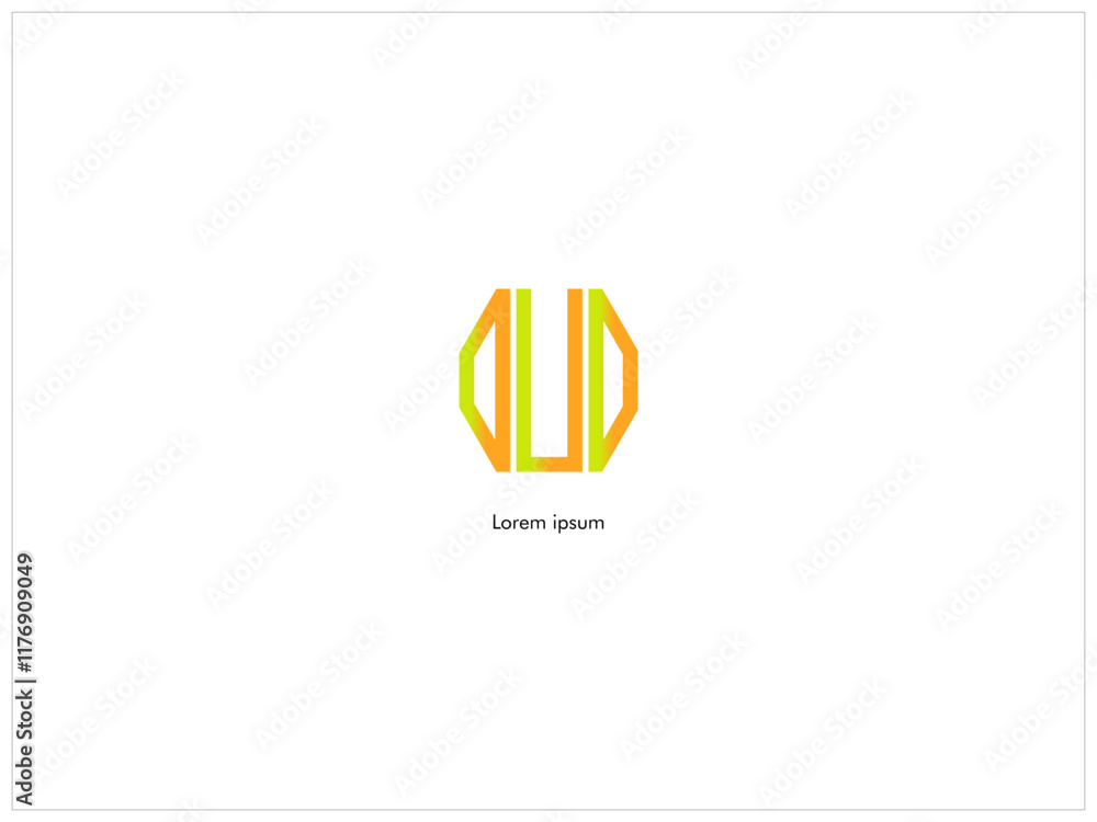 Fototapete font customise logo design ,vector , illustration and unique design logo which contain a brand ident