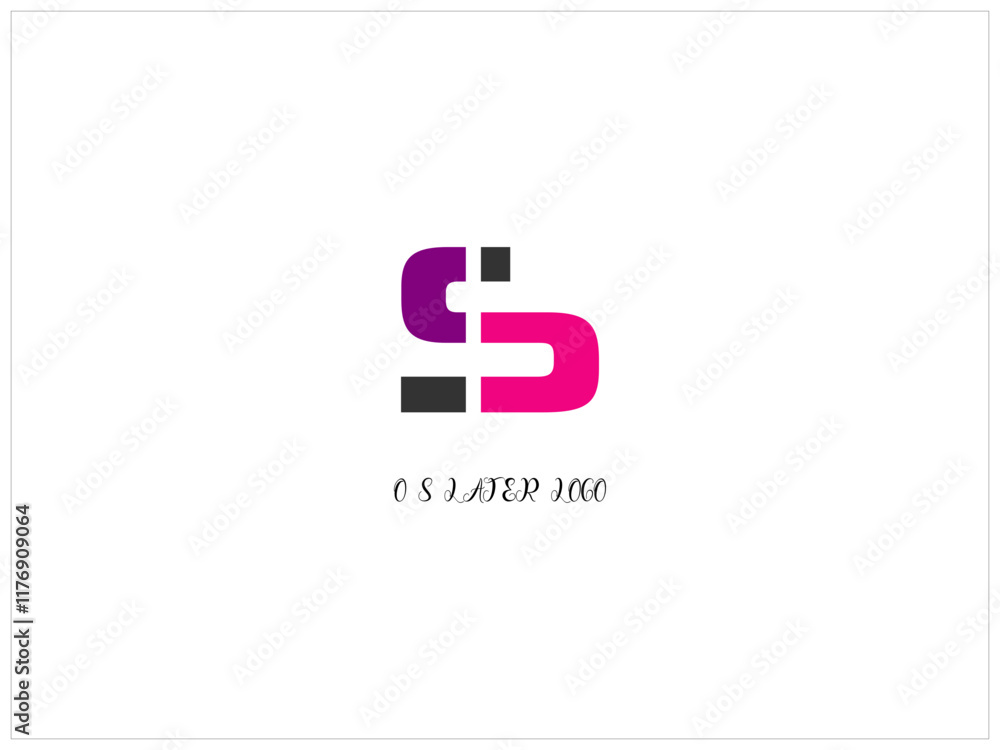 Fototapete font customise logo design ,vector , illustration and unique design logo which contain a brand ident