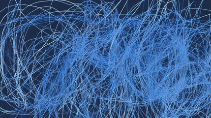Intricate Abstract Blue Lines Design: A Visual Exploration of Interconnected Forms