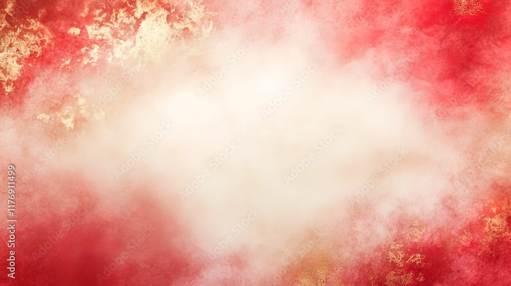 Poster abstract red and gold watercolor blending soft edges digital artwork colorful background aesthetic c