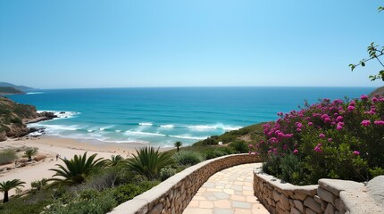 Naklejka premium Beautiful View of Sea and Beach