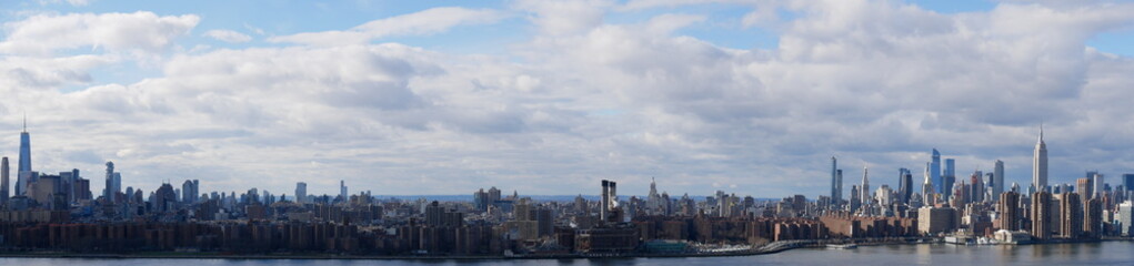 Manhattan skyline, New York City, NYC, horizon, gratte-ciel, architecture, ville, urbain, m&eacute;tropole, &Eacute;tats-Unis, Am&eacute;rique, Big Apple, Empire State Building, One World Trade Center, Freedom Tower, Chry