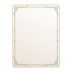 Decorative rectangular framework. Photo card with carved edges. 