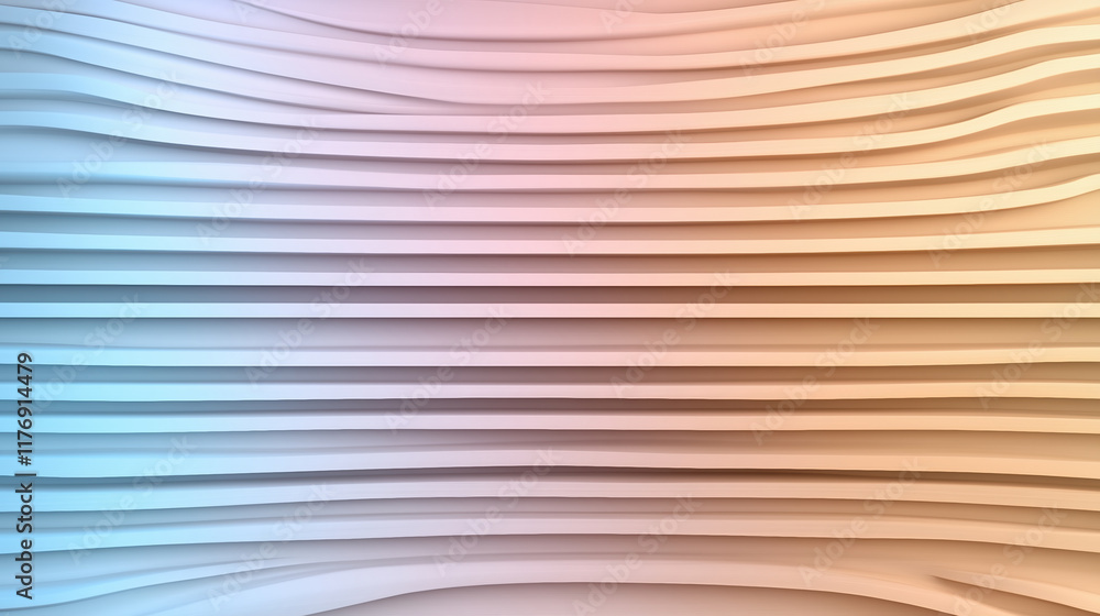 Poster smooth abstract color gradients create serene background with flowing lines