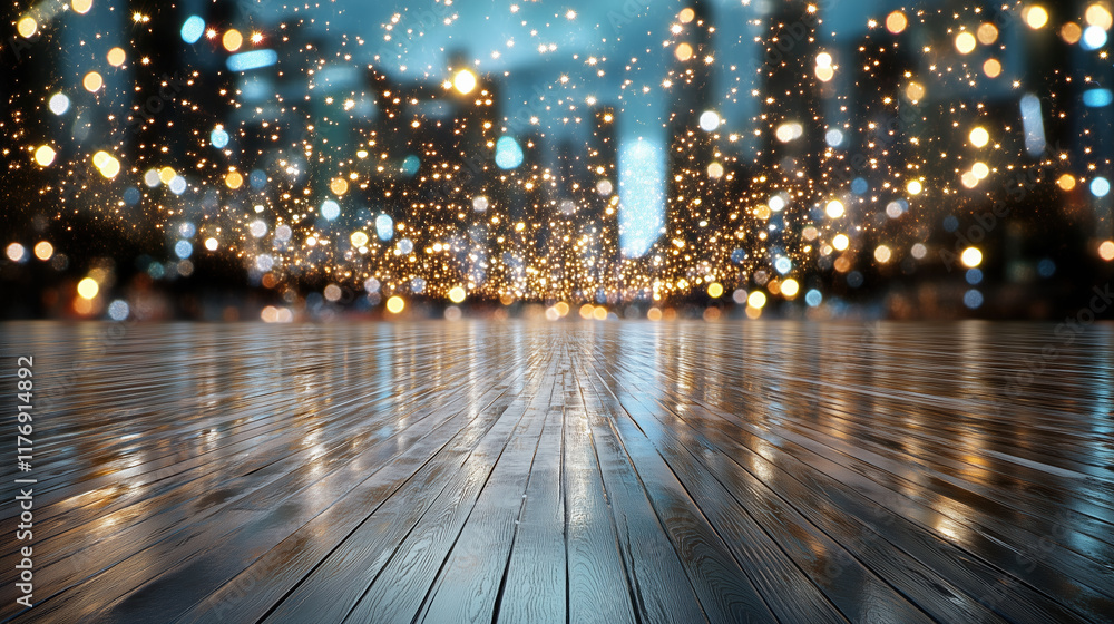 Poster high resolution abstract light reflections with shimmering bokeh effects