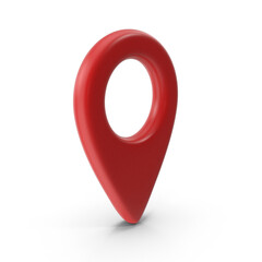 Red location icon insolate background, transparent background 