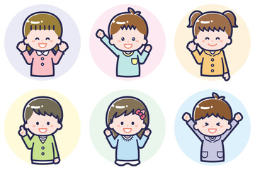 いろいろな人物セット_喜び_こども