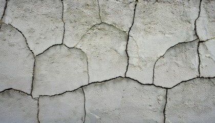 Obraz premium Cracked Concrete Wall Soil Texture for Structural Issues Analysis, Background Design, or Urban Decay Concept in Architecture and Art