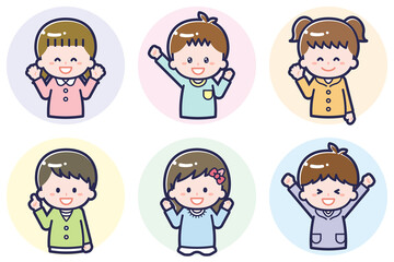 いろいろな人物セット_喜び_こども