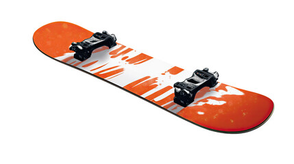 Naklejka premium Snowboard Design: Orange and White Abstract Art 