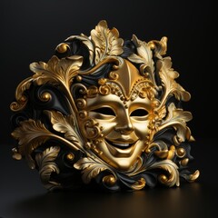 Naklejka premium Theatrical Venetian Mask of Comedy and Tragedy for Artistic Performance