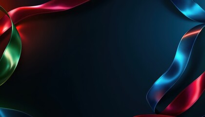 Glossy red, blue, and green ribbon designs, providing customizable elements for headers, certificates, and decorative branding materials