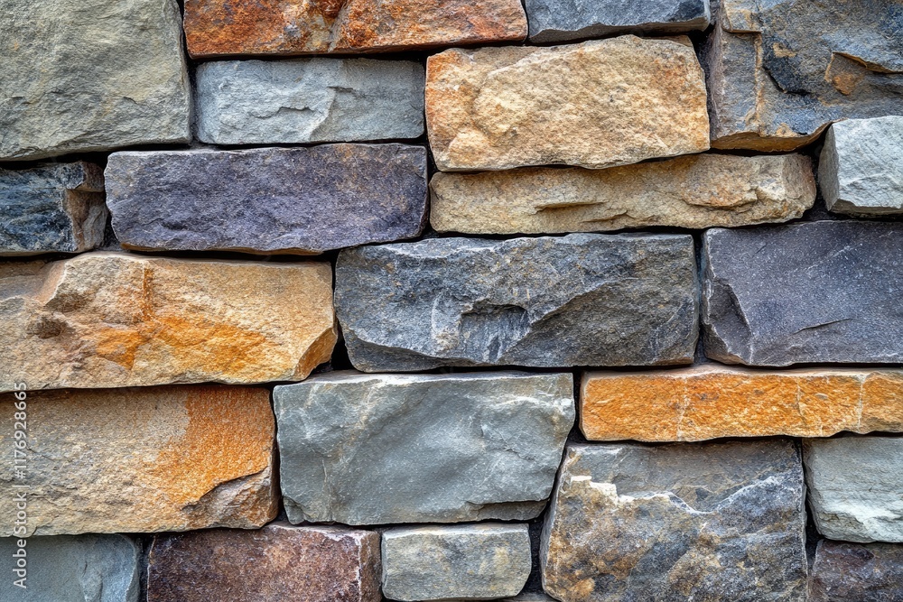 Poster modern stone cladding creating a textured wall background