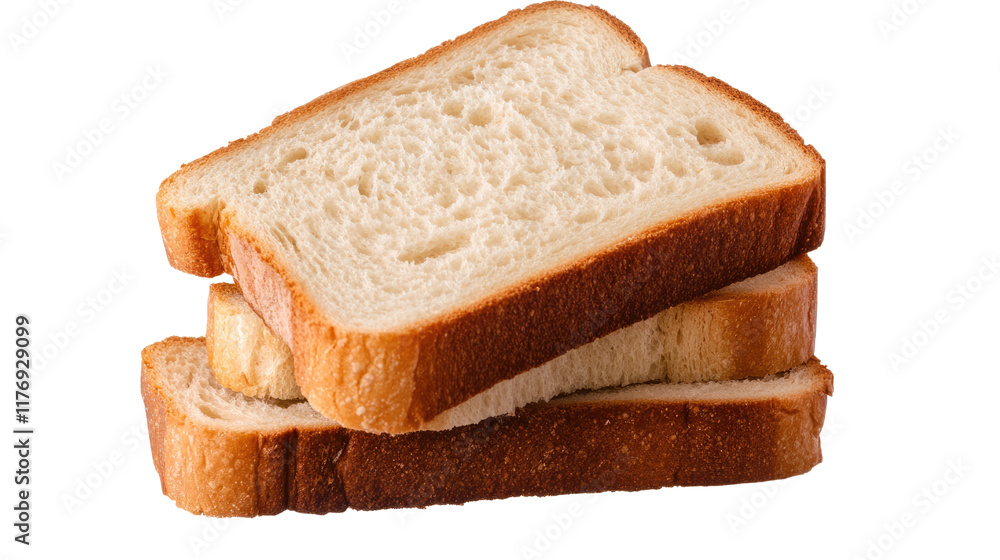 Poster simple white bread slices