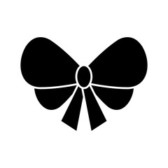 Ribbon bow icon vector. Bow illustration sign. Hair bow symbol. Ribbon logo.
