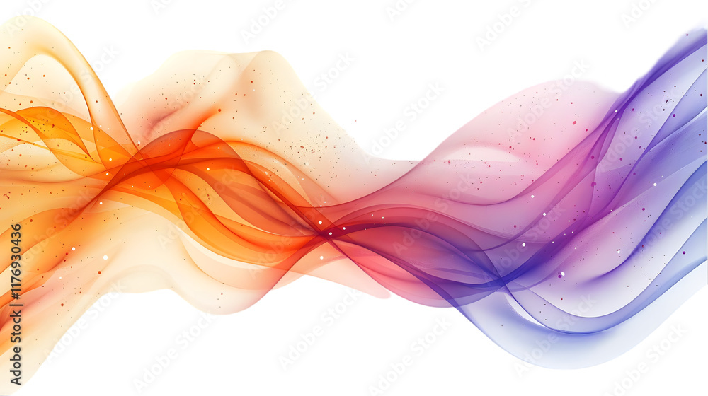 Poster abstract flow wave lines background. futuristic technology and science theme isolated on a transpare
