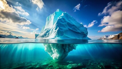 Majestic Iceberg 6: Glacial Beauty in Arctic Waters - Stunning Stock Photo