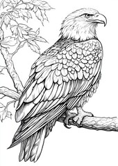 Fototapeta premium Eagles Coloring Pages