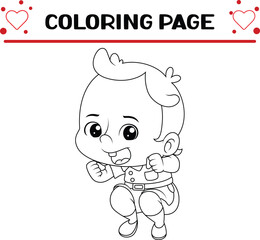 cute baby coloring page for kids