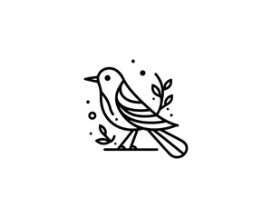 Bird Logo Design Icon Symbol Vector Illustration.