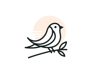 Bird Logo Design Icon Symbol Vector Illustration.