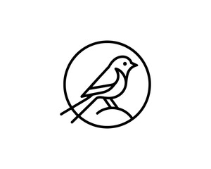Bird Logo Design Icon Symbol Vector Illustration.