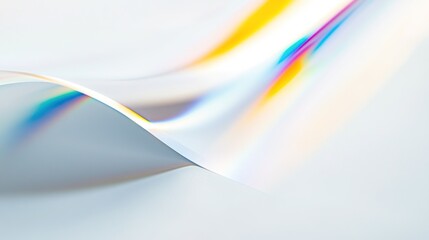 Abstract iridescent wave, flowing light, vibrant colors, smooth texture, elegant design.