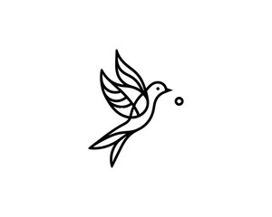 Bird Logo Design Icon Symbol Vector Illustration.