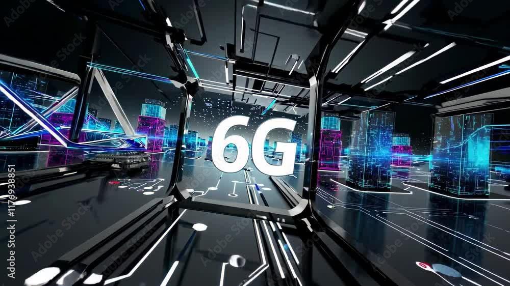 Poster exploring the future of connectivity with 6g technology innovations and developments
