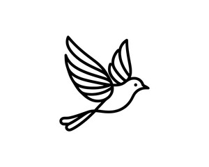 Bird Logo Design Icon Symbol Vector Illustration.