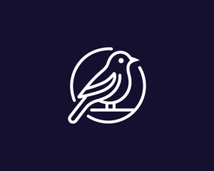 Bird Logo Design Icon Symbol Vector Illustration.