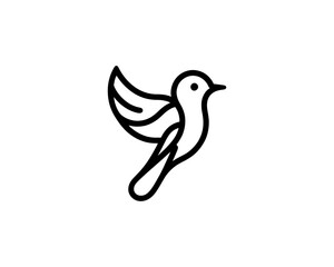 Bird Logo Design Icon Symbol Vector Illustration.