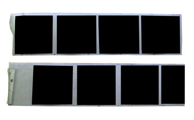 vintage medium  format camera film strip,empty frames for pictures,flat lay. Comeback of analog...