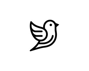 Bird Logo Design Icon Symbol Vector Illustration.