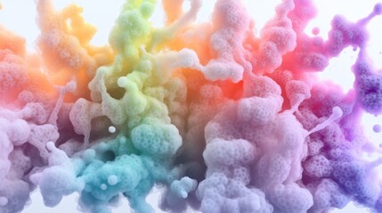 Colorful abstract design resembling bubbles and fluid movement.