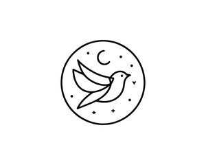 Bird Logo Design Vector Illustration.