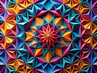 Modern Abstract 3D Paper Cut Art: Geometric Patterns & Dynamic Shadows