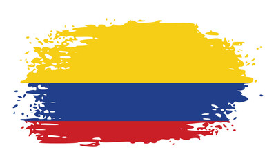 colombia flag brush stroke. banner vector illustration. Vector illustration eps10.