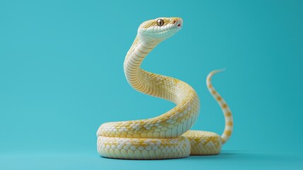 Fototapeta premium Joyful snake moving gracefully in studio shoot